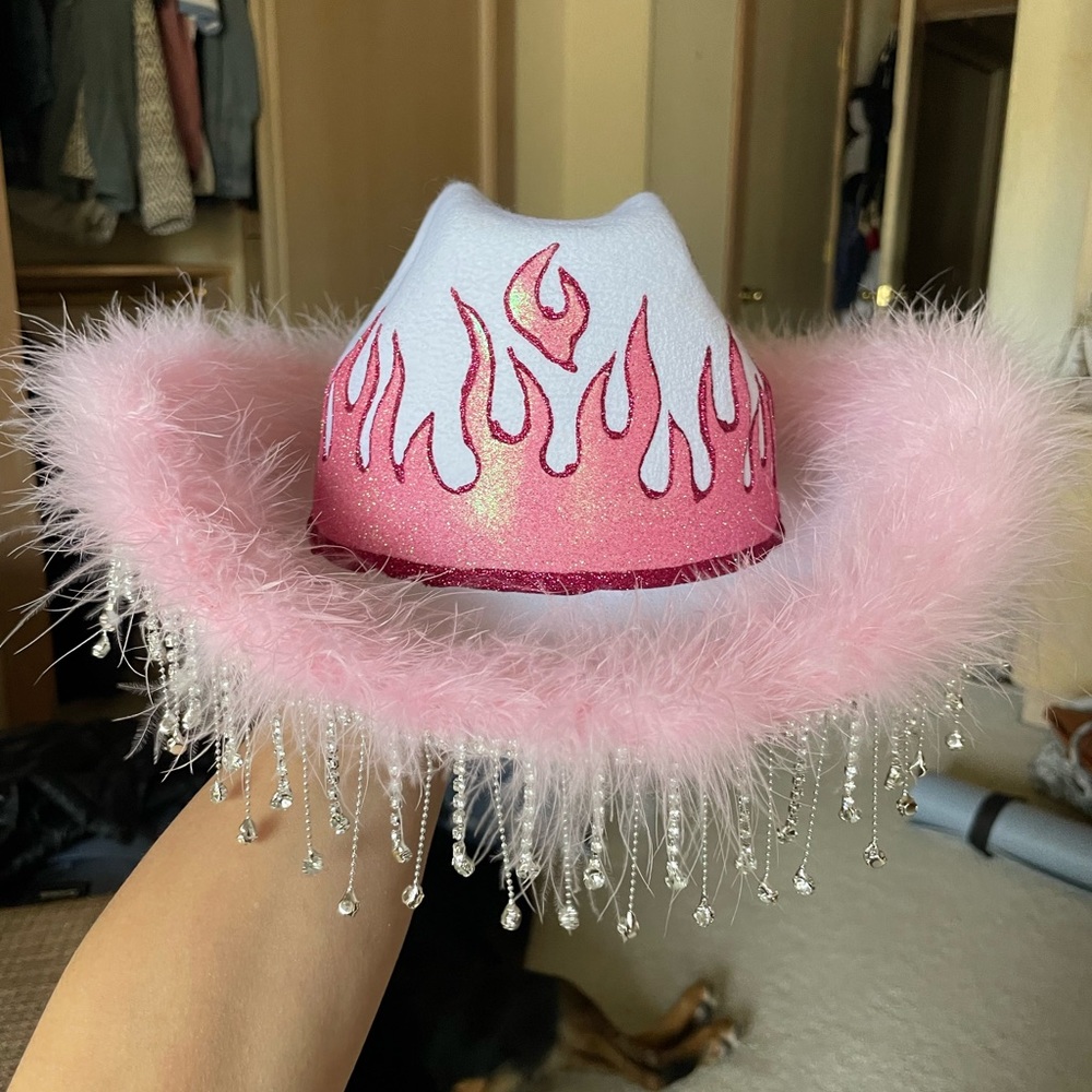 Hot pink cowgirl hat